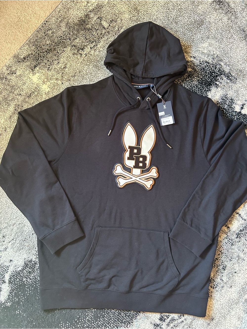 NWT 3XL Psycho Bunny Black Wade Hoodie